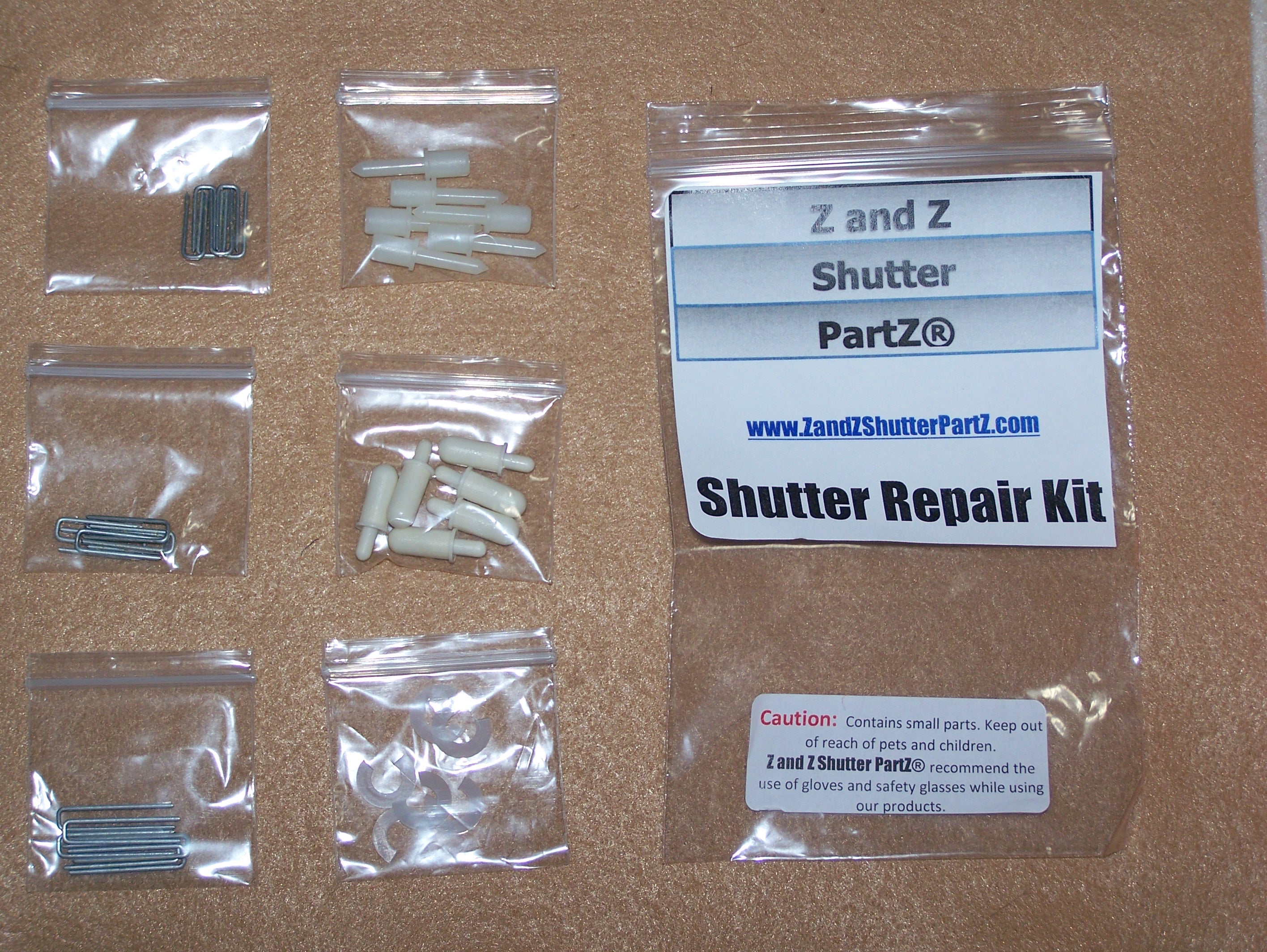 Interior Plantation Shutter Repair Kit – Louver Pins, Staples & Tension Washers