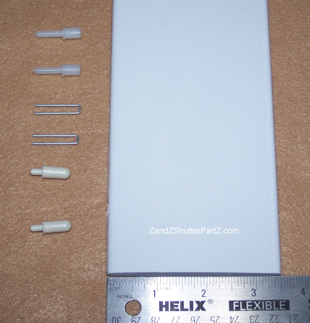 Interior Plantation Shutter Louver Replacement Kit – 3½" Wide, 24" Long