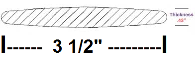Interior Plantation Shutter Louver Replacement Kit – 3½" Wide, 36" Long