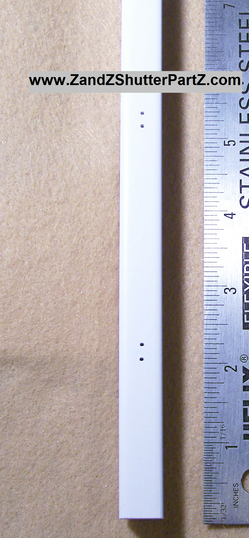 Interior Plantation Shutter Control Rod Kit – 3" Staple Spacing, 72" Length