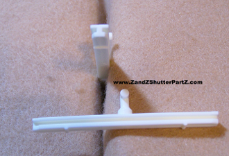 Thick Style Shutter Vane Connector for 4" Vinyl & Poly Louvers – 2 Pack (Part #ZZ065)