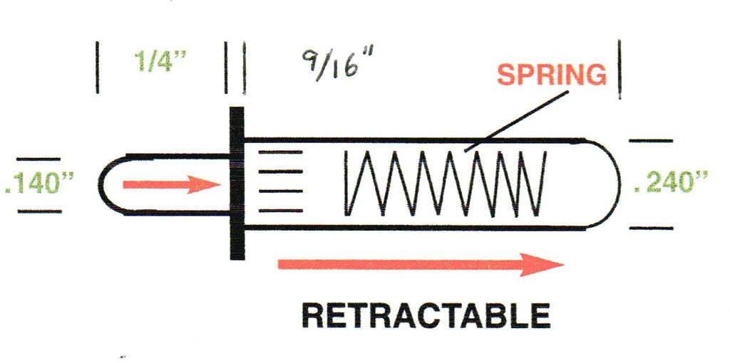 Spring-Loaded Louver Pin – Retractable Plantation Shutter Repair Pin, 6 Pack