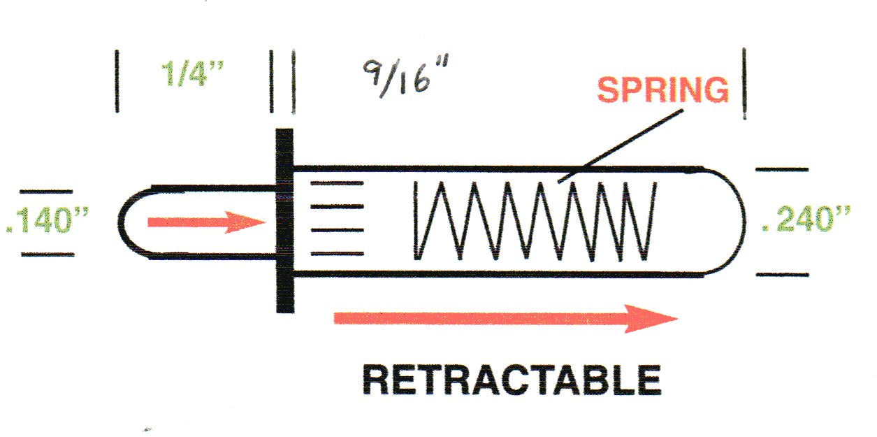 Spring-Loaded Louver Pin – Retractable Plantation Shutter Repair Pin, 6 Pack