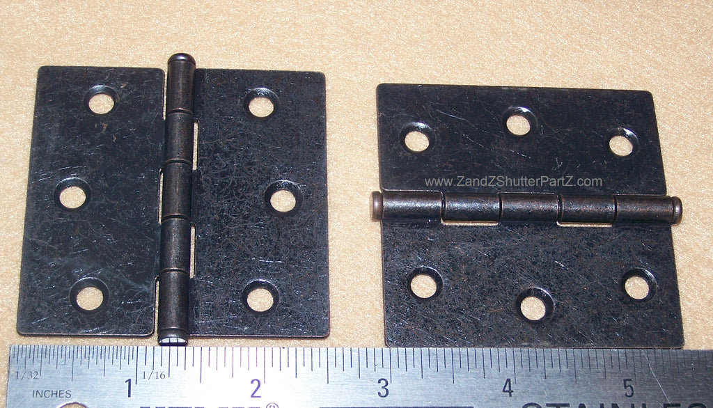 Oil Rubbed Bronze Plantation Shutter Hinge – 2½" x 2½" Butt Hinge (2-Pack)