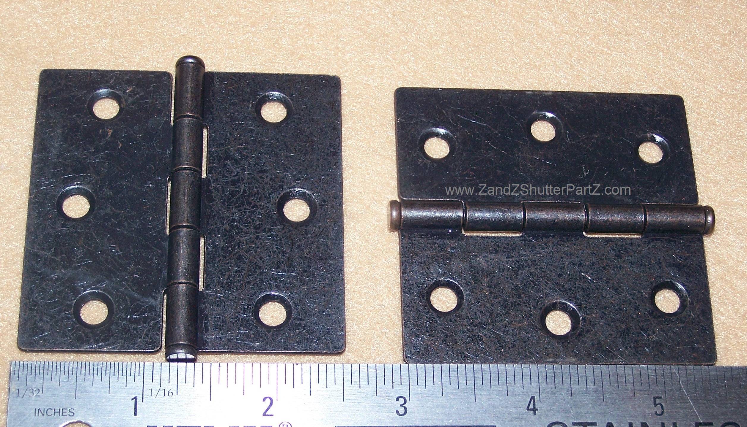 Oil Rubbed Bronze Plantation Shutter Hinge – 2½" x 2½" Butt Hinge (2-Pack)