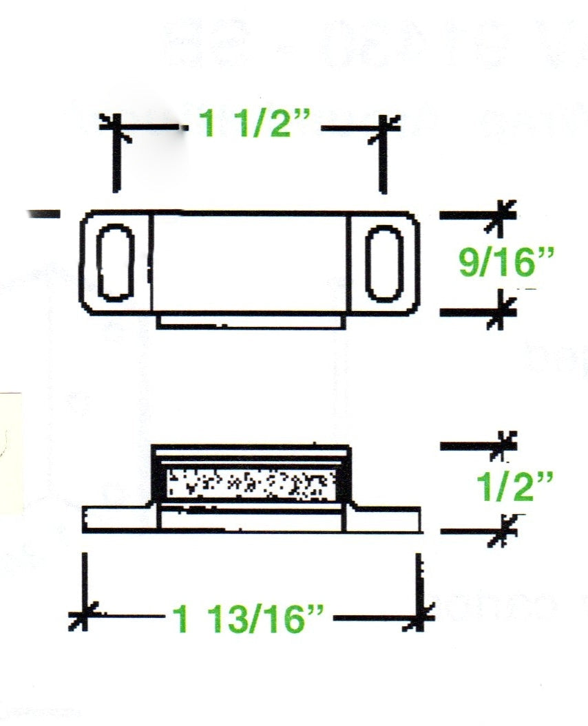 Standard Plantation Shutter Magnet – 13 lb. Pull, White with White Strike Plate (2-Pack)