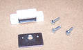 Standard Plantation Shutter Magnet – 13 lb. Pull, White with Zinc Strike Plate (2-Pack)
