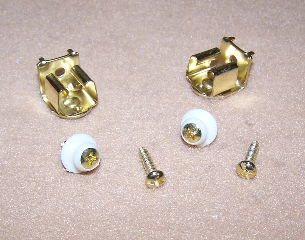 Brass Plantation Shutter Catch – Receiver Catch Replacement Hardware (2-Pack)