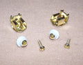 Brass Plantation Shutter Catch – Receiver Catch Replacement Hardware (2-Pack)
