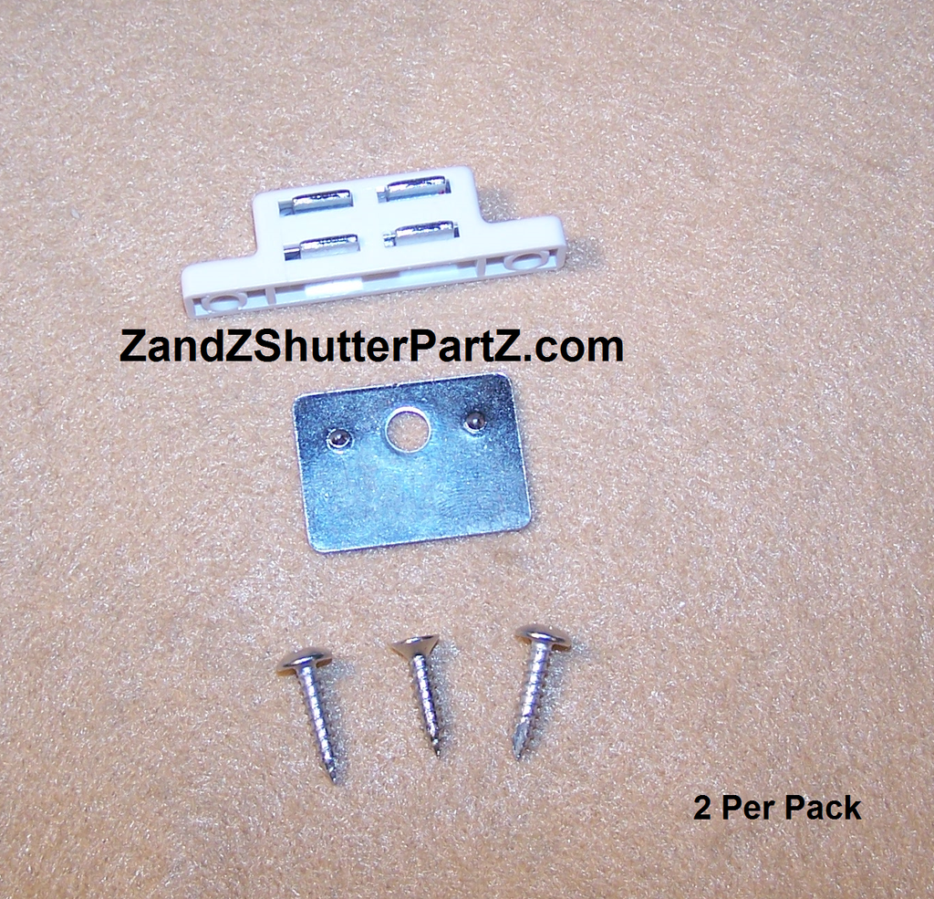 Slim Plantation Shutter Magnet – 9 lb. Pull with Zinc Strike Plate (2-Pack)