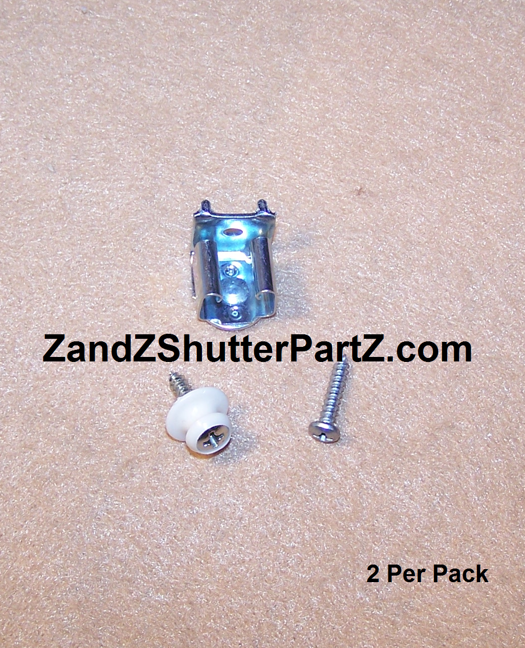 Zinc Plantation Shutter Catch – Receiver Catch Replacement Hardware (2-Pack)