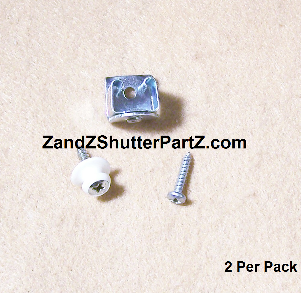 Zinc Plantation Shutter Catch – Receiver Catch Replacement Hardware (2-Pack)