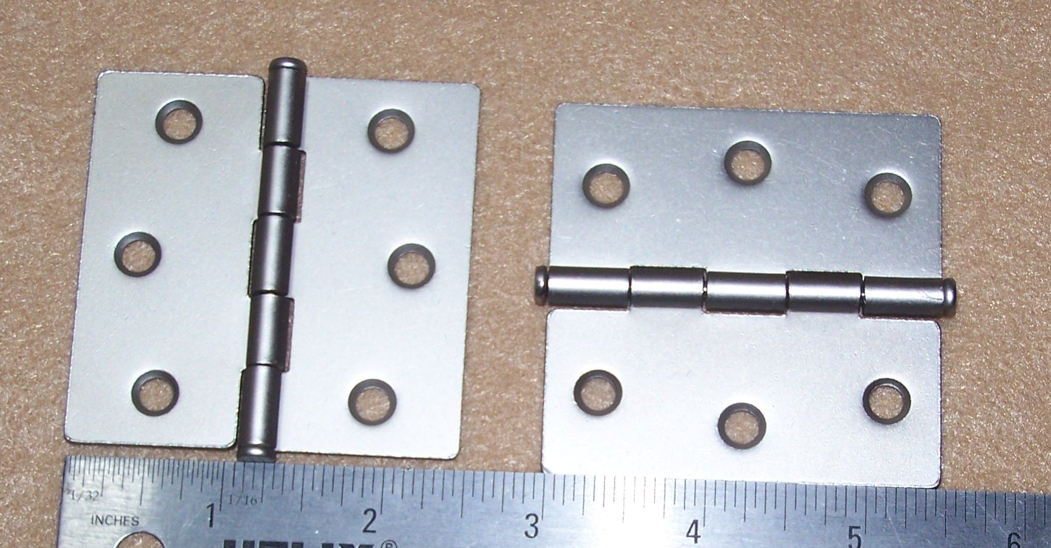 Nickel Satin Plantation Shutter Hinge – 2½" x 2½" Butt Hinge (2-Pack)