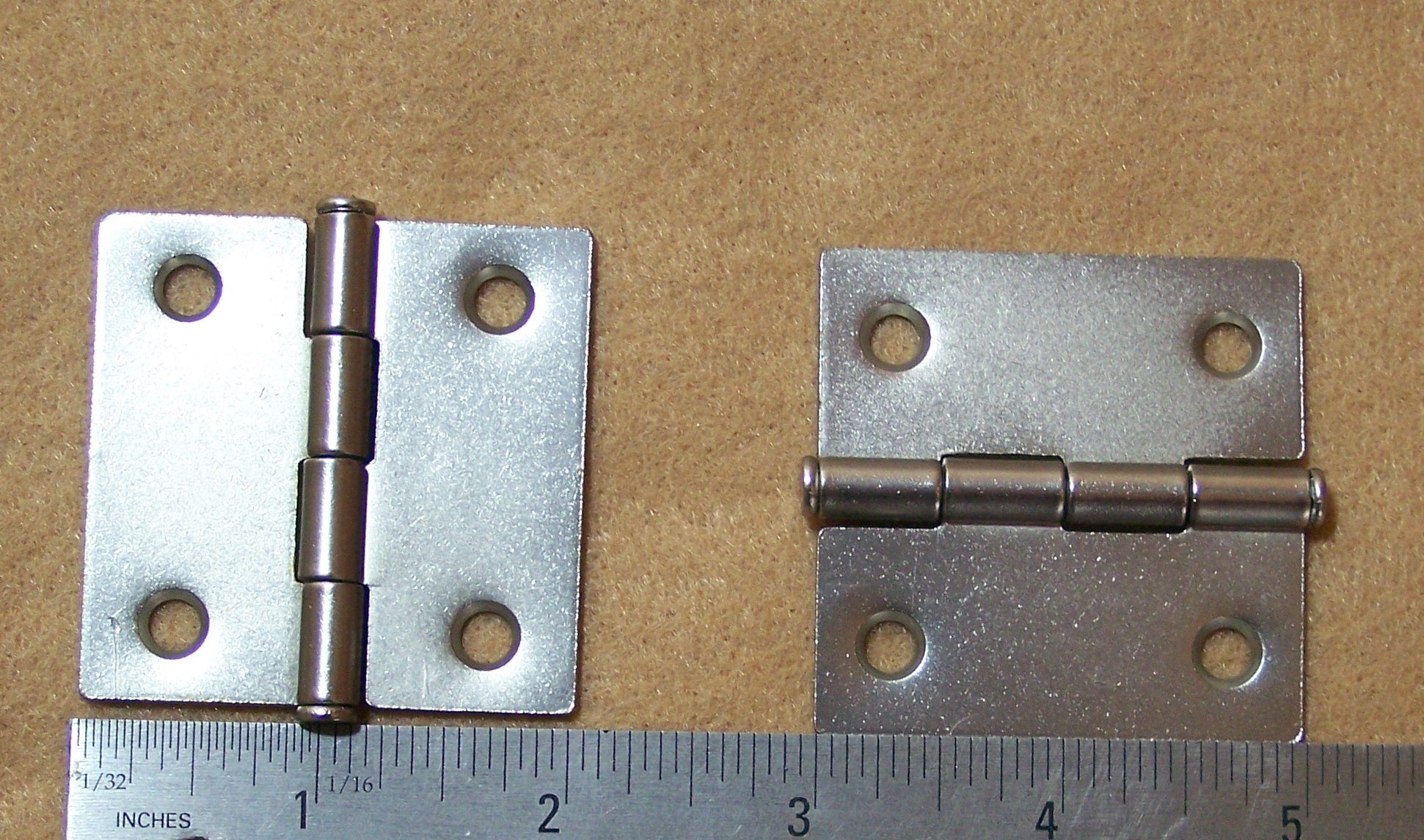 Nickel Satin Plantation Shutter Hinge – 2" x 2" Butt Hinge (2-Pack)