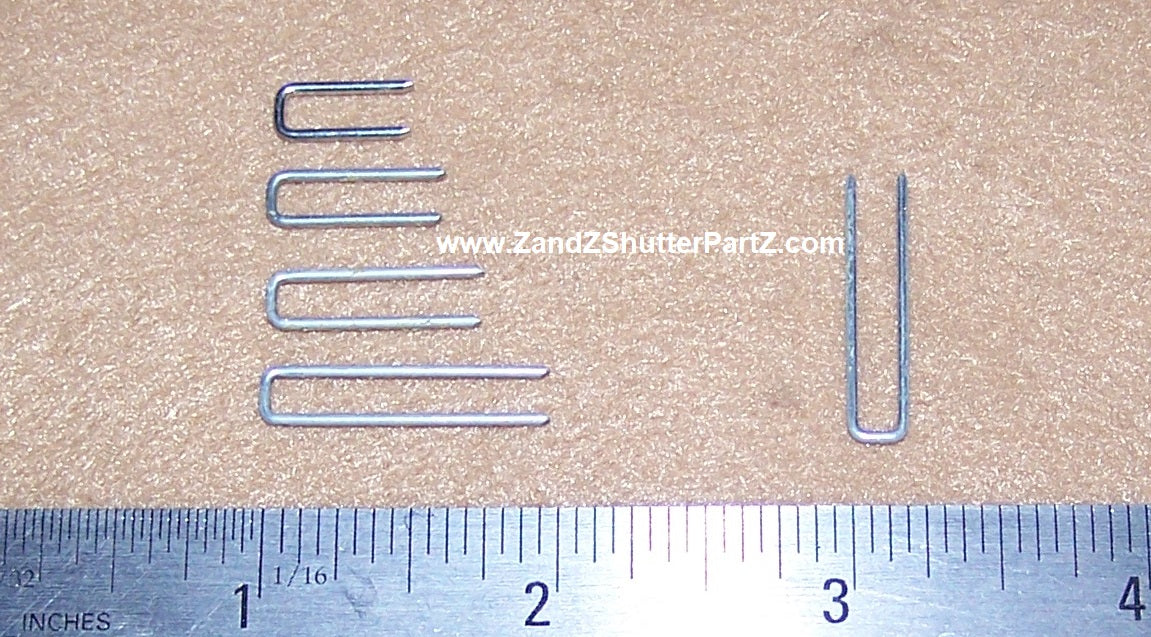 Plantation Shutter Staples & Clips – 1/4" Crown, 12 Pack (Choose Length)