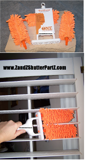 Easy Clean Adjustable Microfiber Plantation Shutter & Blind Duster – 1" to 4" Slats