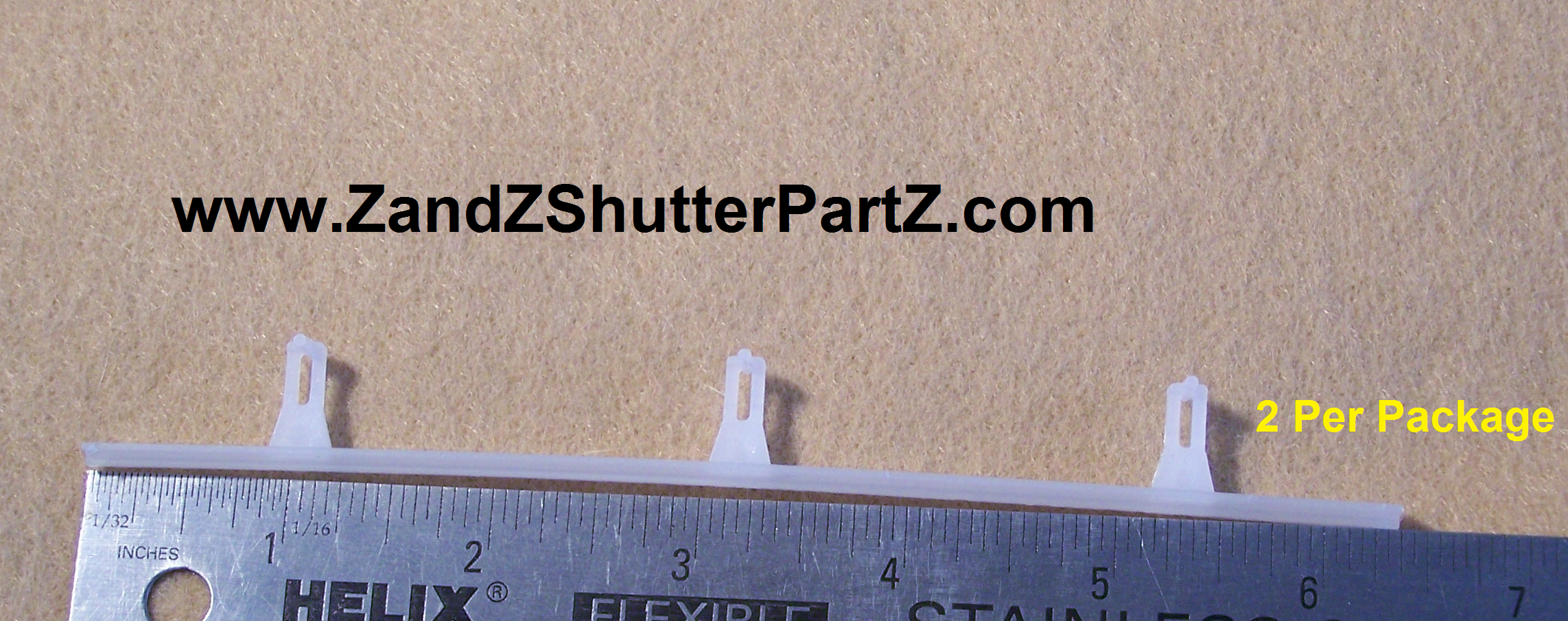 Shutter Vane Connector for 2½" Vinyl & Poly Louvers – 2 Pack (Tilt Bar Repair)