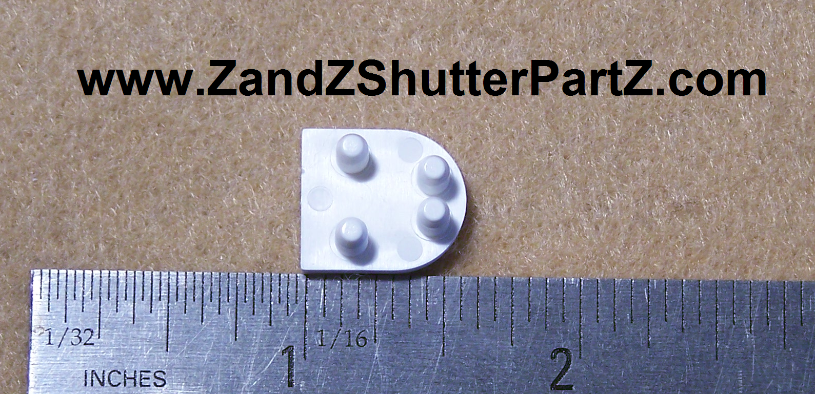 Vinyl & Poly Plantation Shutter End Cap – Style 1, 2 Pack (Part #ZZ020)